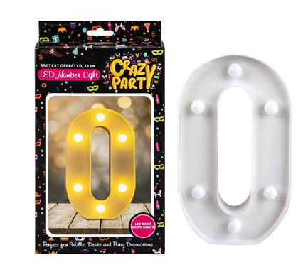 ORN LED LIGHT UP NUMBER B/O - 0