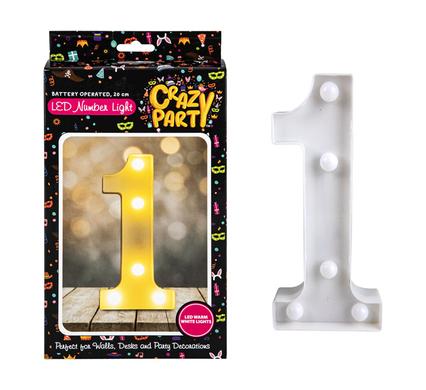 ORN LED LIGHT UP NUMBER B/O - 1