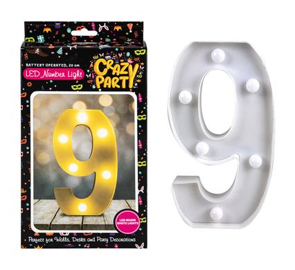 ORN LED LIGHT UP NUMBER B/O - 9