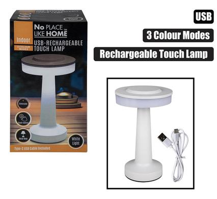 ORN LIGHT TOUCH RCHRG LAMP MTL ASS 20cm