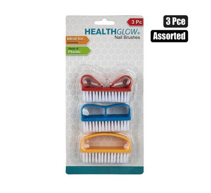 NAIL BRUSH PL 3PCE ASSTD COLOURS