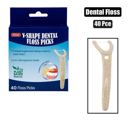 TOOTH DENTAL FLOSS Y-SHAPED PICKS 40PC