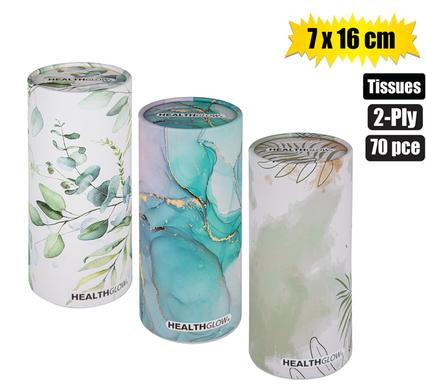 TISSUES 70PC TUBE 7x16cm 2-PLY