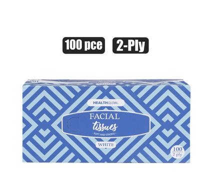 TISSUES 100PC BOX 18x20cm 2-PLY