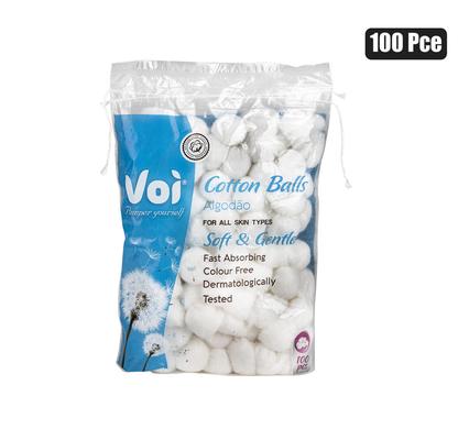 VOI COTTON WOOL BALLS WHITE 100PCE