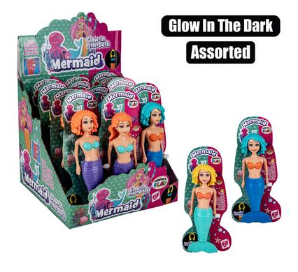 GLOW IN THE DARK SWIMMING MERMAID ASSTD