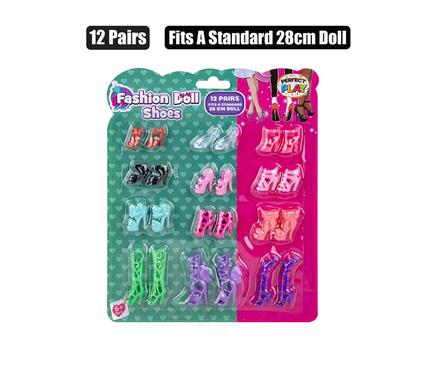 FASHION DOLL SHOES 12 PAIRS