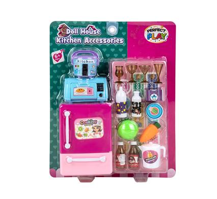 DOLL FASHION ACCESS FRIDGE & GROCERY SET