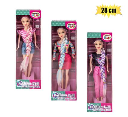 FASHION DOLL WITH EXTRA LONG HAIR 28cm