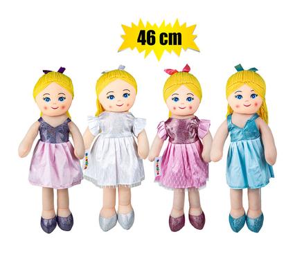 DOLL RAG BALLERINA IN TUTU 46cm ASSTD2