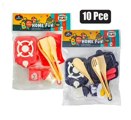 PLAYSET KITCHEN COOKING SET 10PC