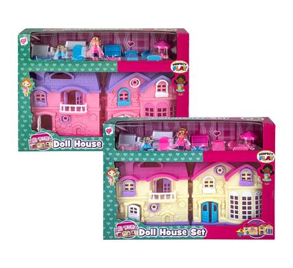 PLAY-SET DOLL HOUSE W/ACC 28x21cm
