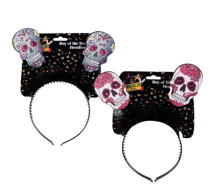 DRESS UP HEADBAND DAY OF DEAD SKULLS