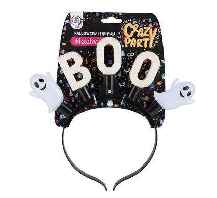 DRESS UP HEADBAND SKULL LIGHT UP ASSTD