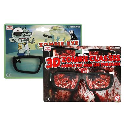 DRESS UP GOREY ZOMBIE GLASSES ASSTD