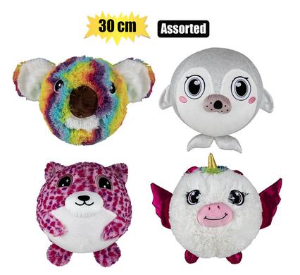PLUSH BALL UNICORN/CAT 30cm