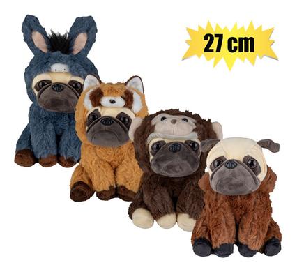 PLUSH DOG WEARING HOODIE ASSORTED 27cm