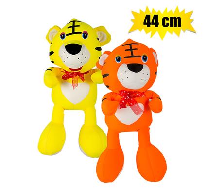 PLUSH BRIGHT TIGER W/FOAMBEADS 44cm