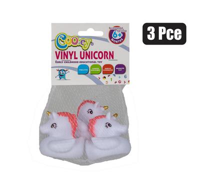 BABY BATH VINYL UNICORN SET,3PC