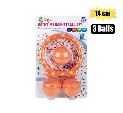 BABY BATH BASKETBALL HOOP 14cm & 3 BALLS