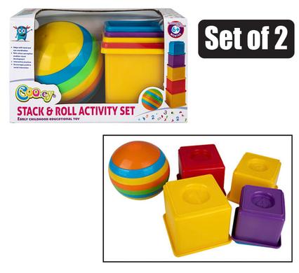 BABY TOY EDU ACTIVITY STACKING SET,2PC