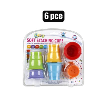 BABY TOY EDU STACKING CUPS 6pc 25x23cm