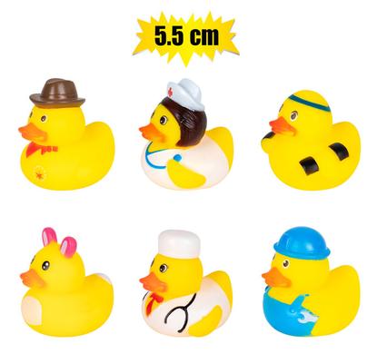 BABY VINYL THEMED DUCK 5.5cm ASSORTED