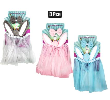 EASTER DRESS UP BUNNY SET 3PC