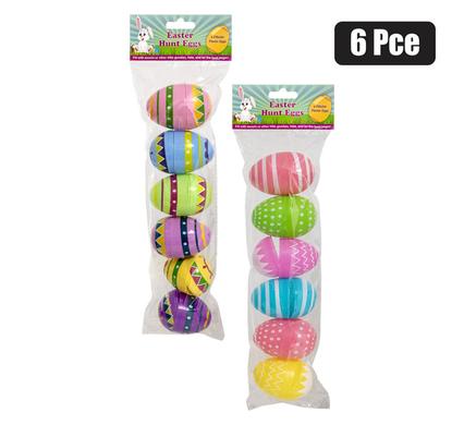 EASTER HUNT EGGS PL FILLABLE  LARGE 6PC