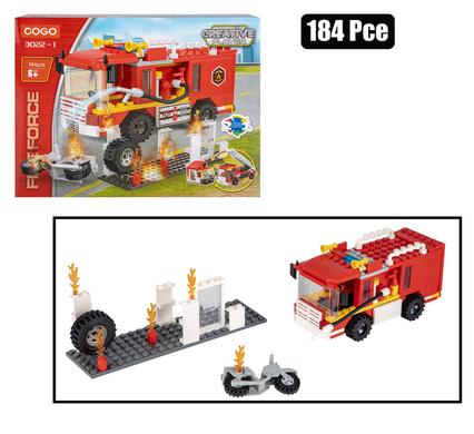 BUILDING BLOCKS COGO FIRE 184PCS