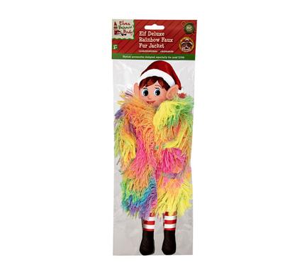 XMAS ELF OUTFIT FLUFFY FEATHER JACKET