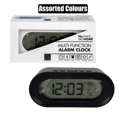 CLOCK DIGITAL TABLE ALARM ASSTD COLOURS