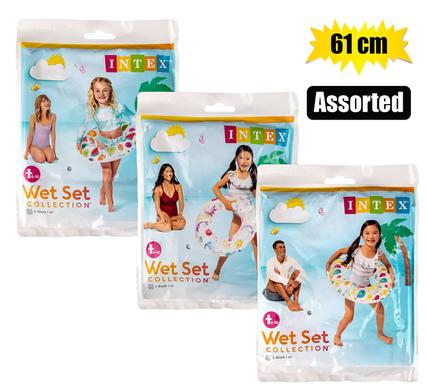 INTEX SWIM RING 61cm LIVELY PRINT ASSTD