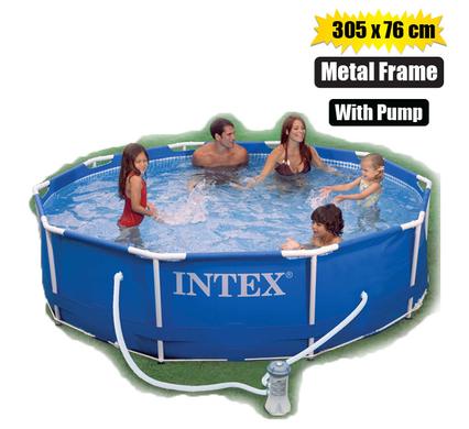 INTEX POOL MTL-FRAME(W/PUMP) 305x76cm