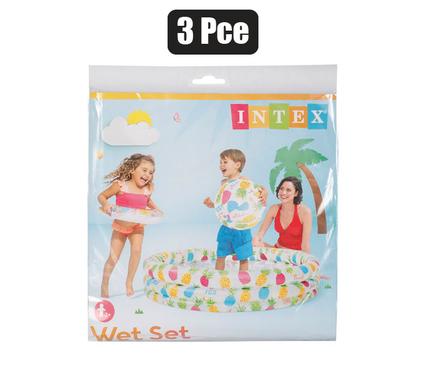 INTEX POOL SET PINEAPPLE 3PCE