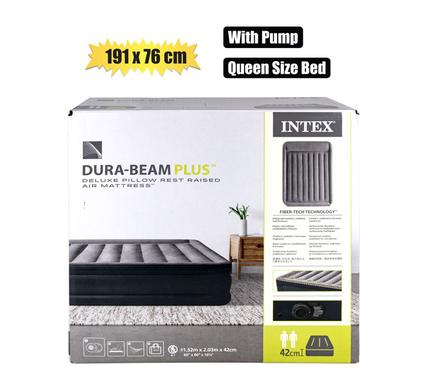 INTEX AIR-BED D/B P/REST DELUX QN W/PUMP