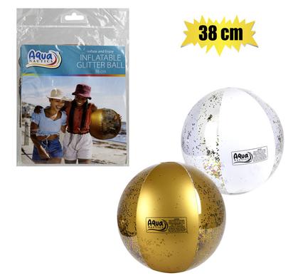 AQUANAUTICS GLITTER BALL 2 TONE 38cm