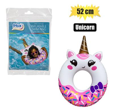 AQUANAUTICS SWIM RING UNICORN  52cm