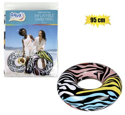 AQUANAUTICS SWIM RING WILDLFE ASS 95cm
