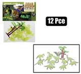 ANIMALS DINOSAUR 12PC GITD 5-6cm EACH