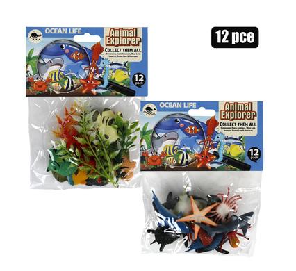 ANIMALS OCEAN 12PC ASSORTED 20cm