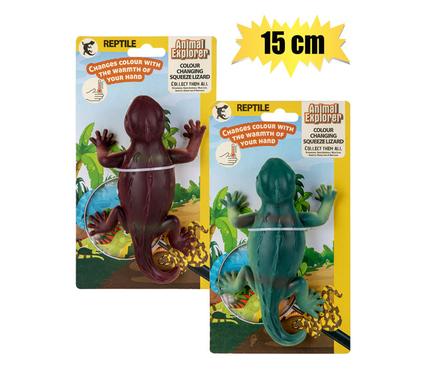 ANIMALS LIZARD SQUEEZE 15cm COLOUR CHANG