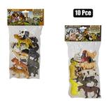 ANIMALS ASSORTED RUBBER 10PC