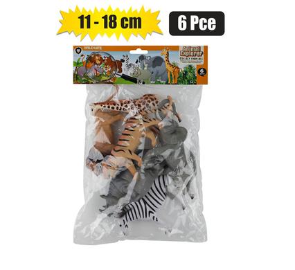 ANIMALS WILD 6pc 11-18cm