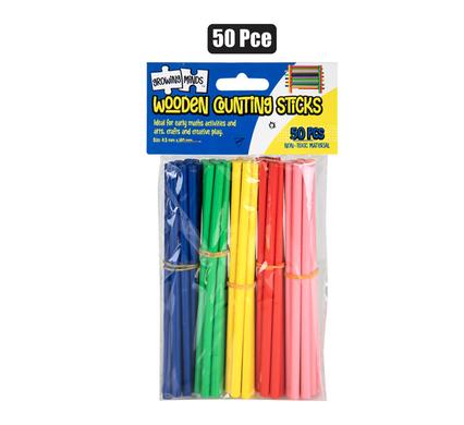 EDU WOOD COUNTING STICKS 50PC 4.5x14cm