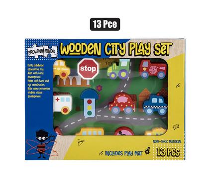 EDU WOOD CITY/FARM PLAY SET