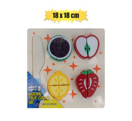 EDU WOOD FRUIT CUTTING SET 18x18cm