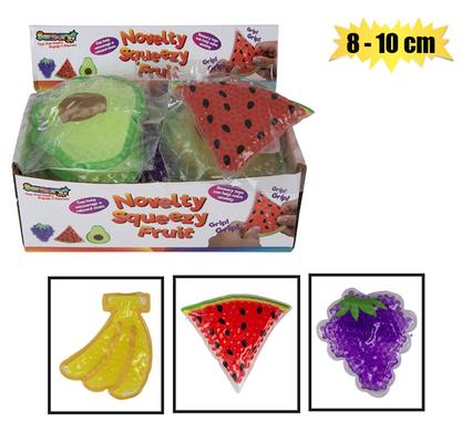 NOVELTY SQUEEZY FRUIT 8-10cm