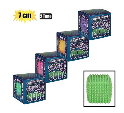 NOVELTY STRESS CUBE 7cm 2-TONE