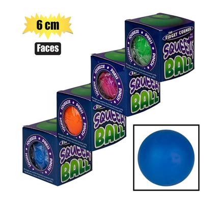 NOVELTY BALL STRESS 6.5cm FACES ASSTD